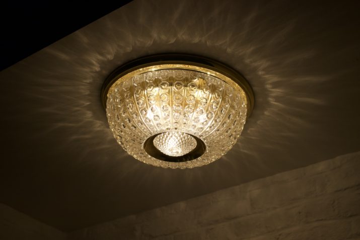 Hollywood Regency" dome ceiling light