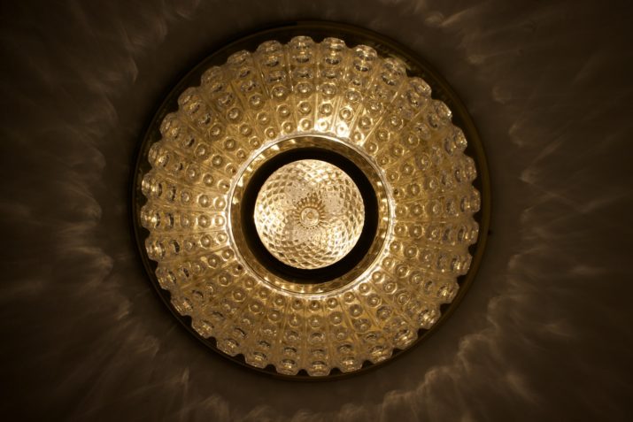 Hollywood Regency" dome ceiling light