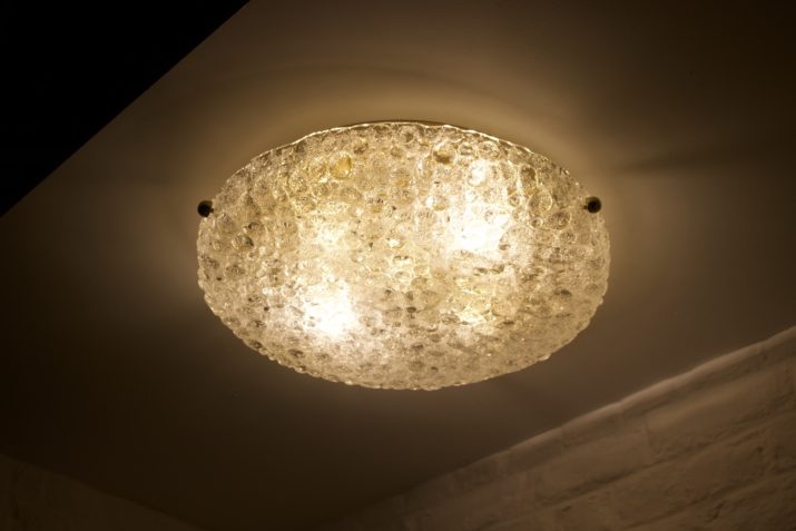 Murano frosted glass ceiling light