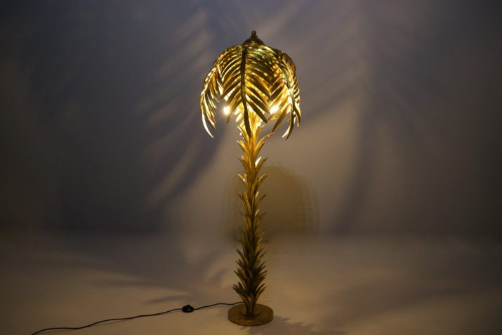Gouden palmboom vloerlamp