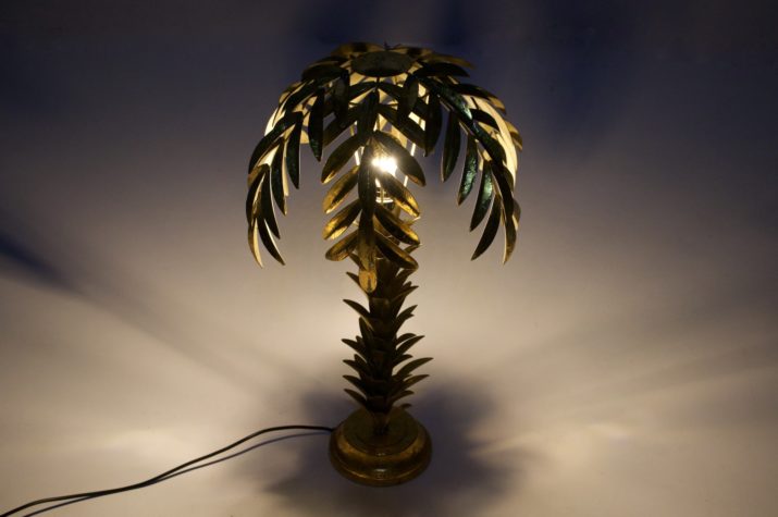 Gouden palm lamp