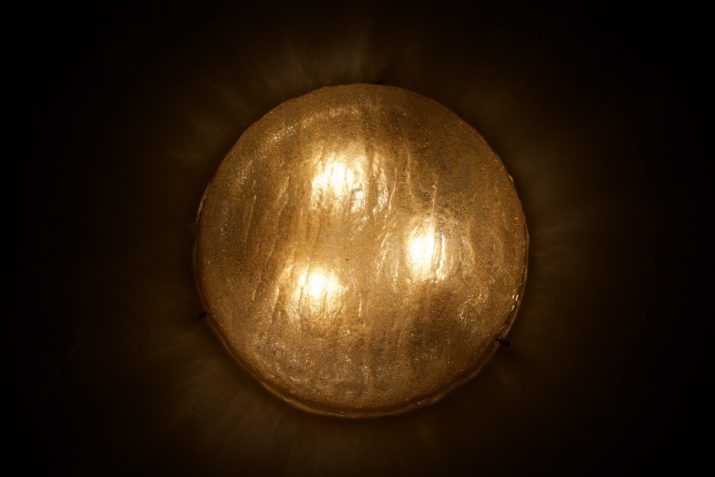 Gouden glazen plafondlamp