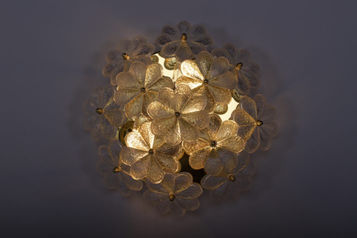 Floral wall lamps in brass Ernst Palme