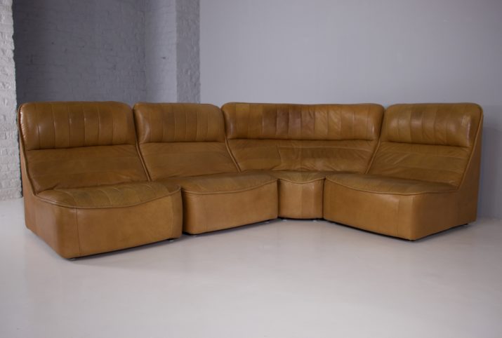 1970's leather modular sofa (reserved)