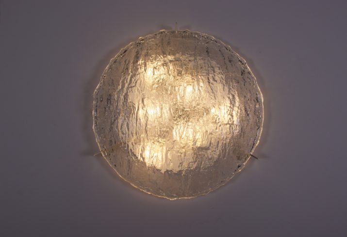 Ice Glass" curved ceiling light