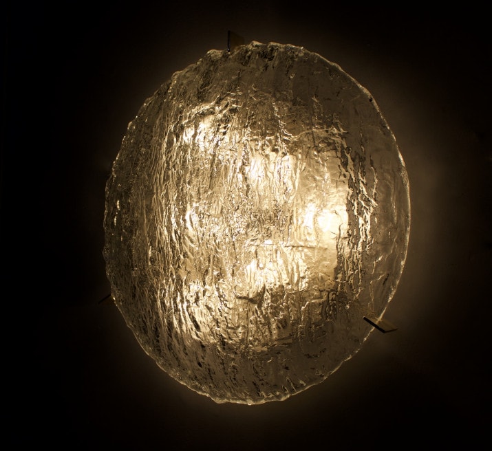 Ice Glass" curved ceiling light