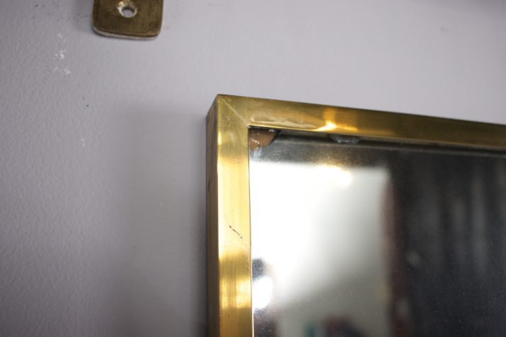 Vereinigte Werkstätten: Brass wardrobe with mirror.