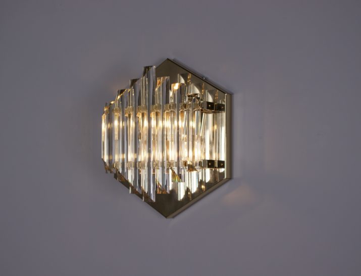 Prismatische wandlamp Venini stijl