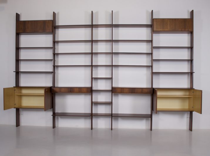 Large modular shelf in rosewood