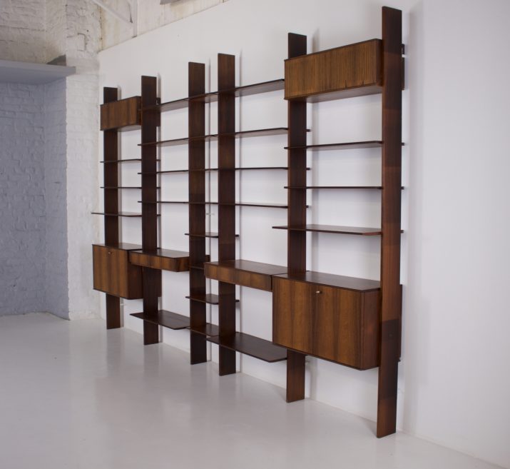 Large modular shelf in rosewood