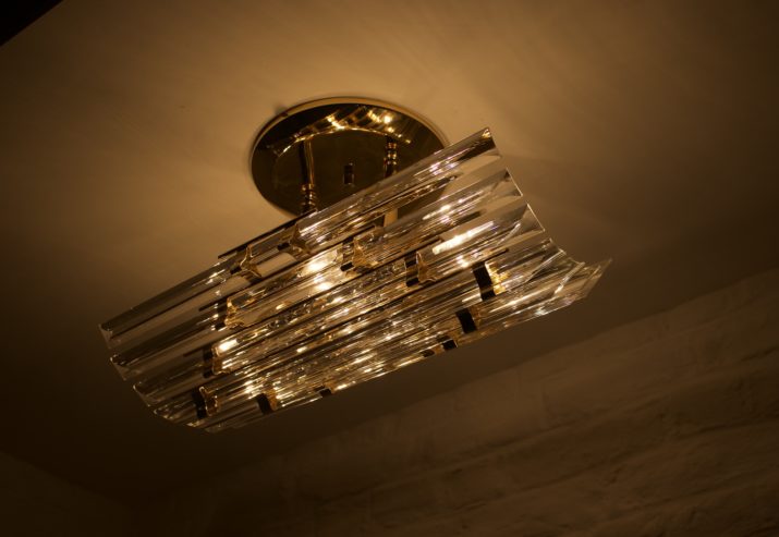 Prismatische plafondlamp Venini stijl