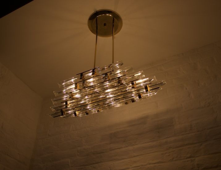 Prismatische plafondlamp Venini stijl