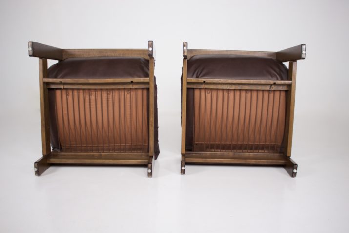 Paar lederen fauteuils 1970 (1).