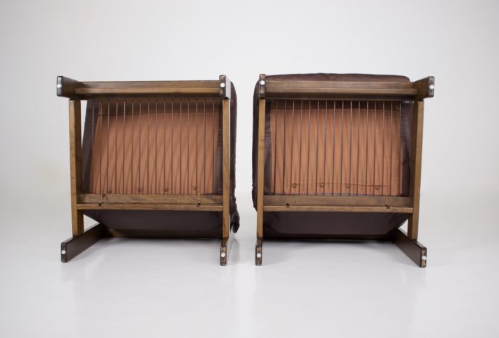 Paar lederen fauteuils 1970 (2).