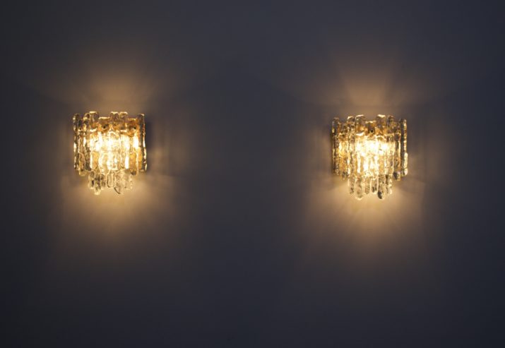 Kalmar: Paar Ice Glass wandlampen