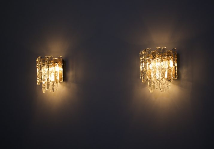 Kalmar: Paar Ice Glass wandlampen