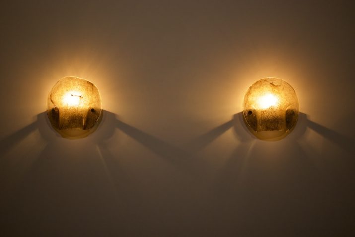 Murano wandlampen van geblazen glas.