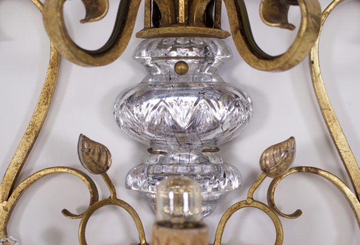 Grote Florentijnse wandlamp in de stijl van Maison Bagues