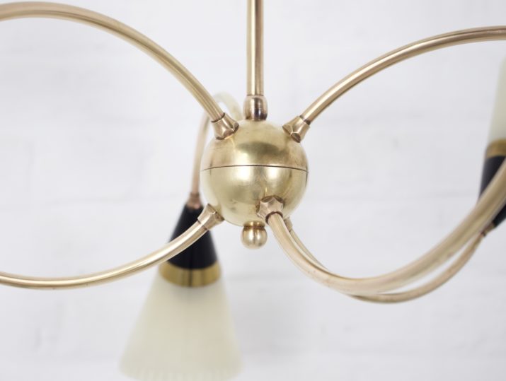 Brass sputnik chandelier Stilnovo