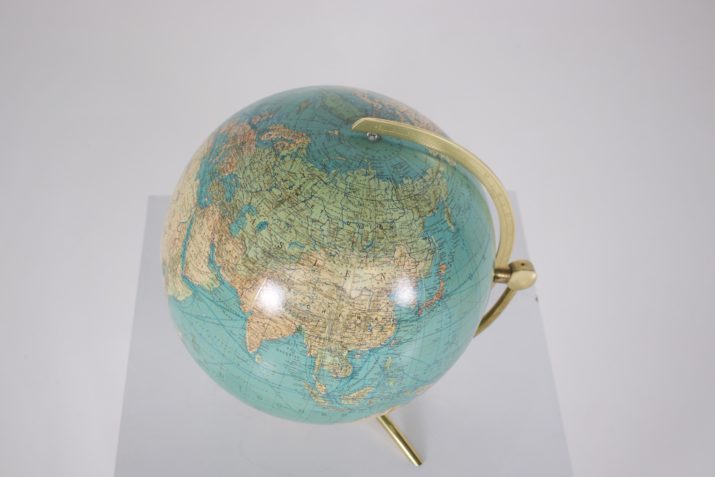 Luminous tripod world map 1950's