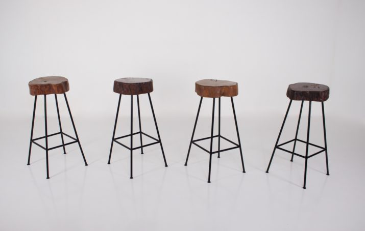 Rustic modernist bar stools