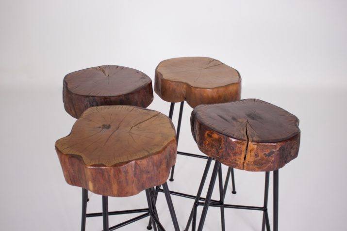 Rustic modernist bar stools