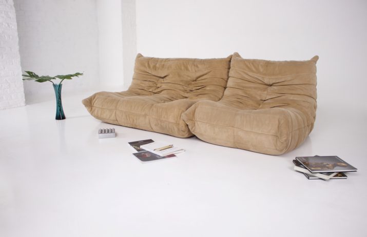 Togo sofa set in Alcantara, Ligne Roset