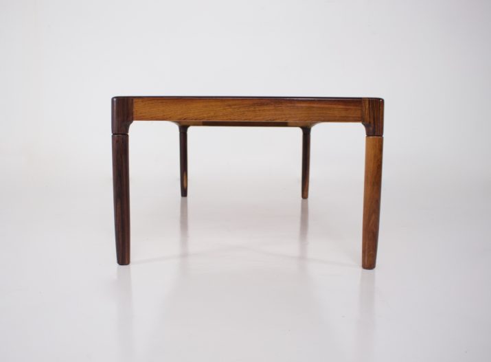 Scandinavian rosewood coffee table .