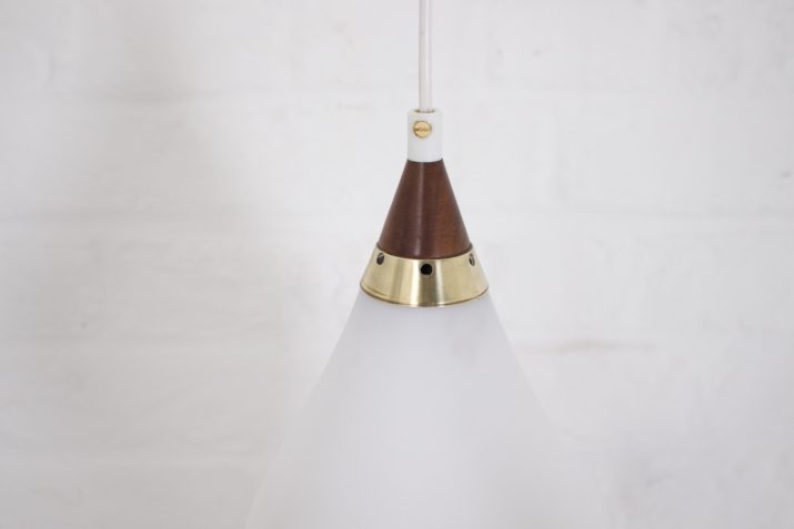 Opaline chandelier Rispal 1960's*OPTION*