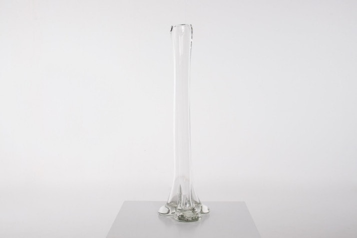Grand vase soliflore en cristal.