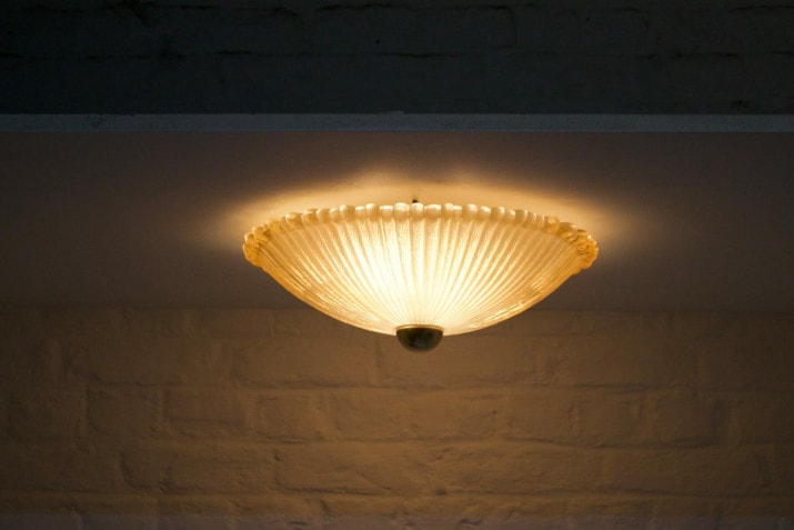 Shabby Chic glazen plafondlamp.