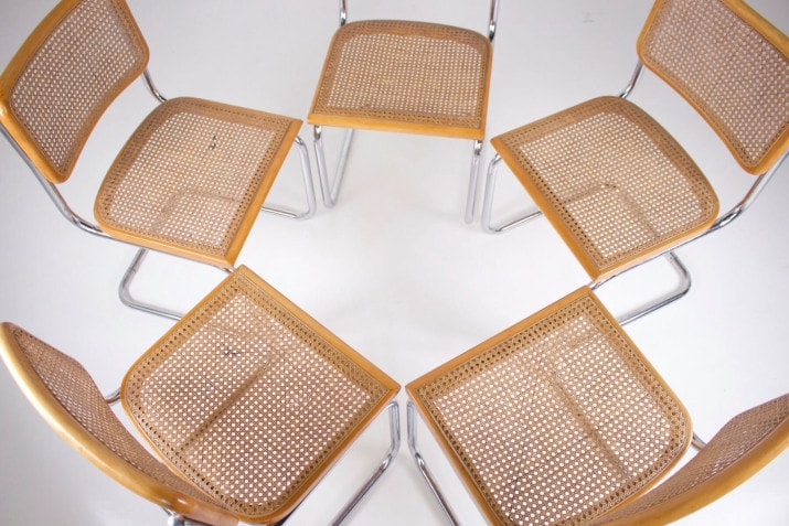 5 chaises de style Breuer "Cesca"