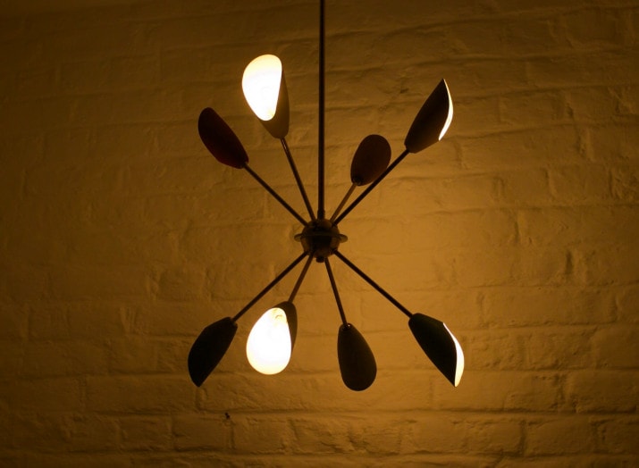 Sputnik atomic chandelier, Stilnovo style.