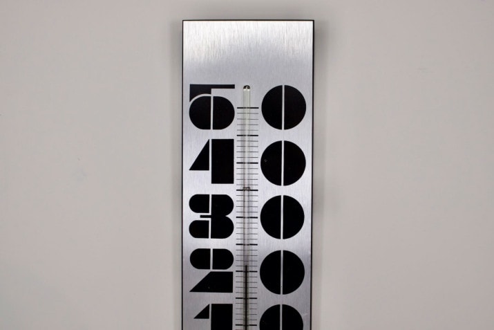 Large René Dauchez thermometer Paris 1970's.