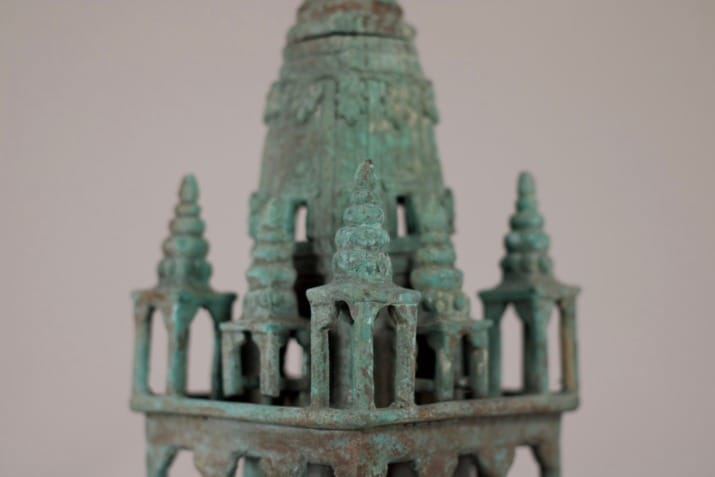 Bronze Oil Lamp Krishna Mandir Temple