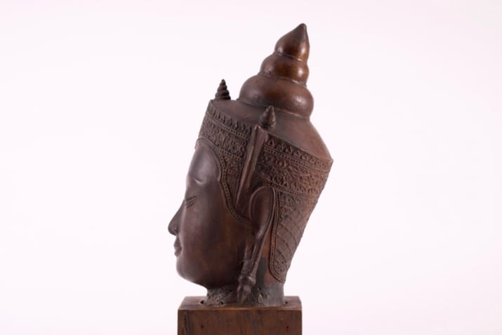 Bronzen gekroond Boeddhahoofd, Ayutthaya koninkrijk.