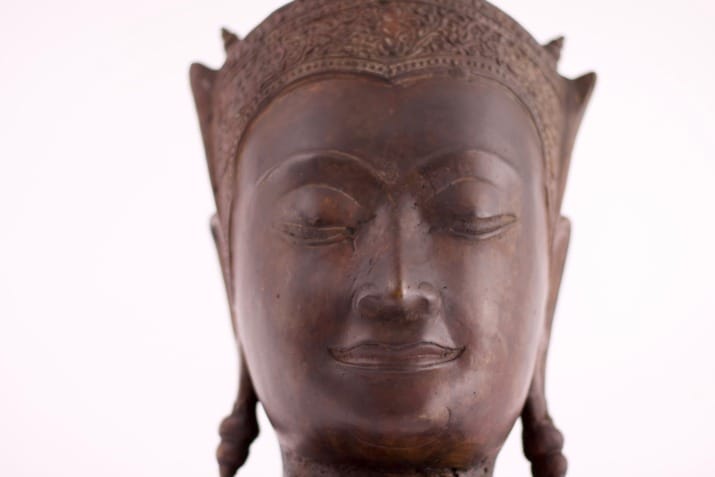 Bronzen gekroond Boeddhahoofd, Ayutthaya koninkrijk.