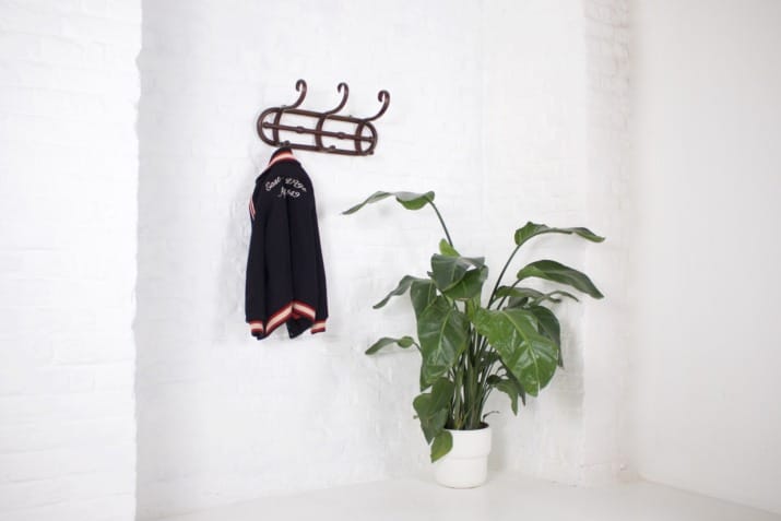 Wall-mounted coat rack, Thonet style.