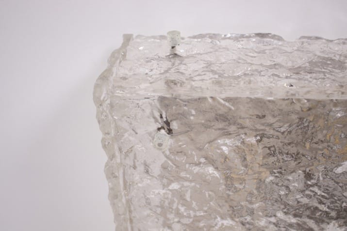 Plafonnier brutaliste  "Ice Glass"