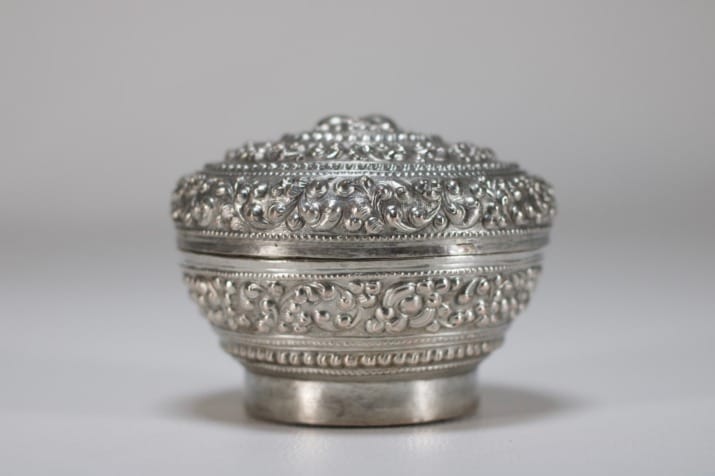 Burmese silver lime box