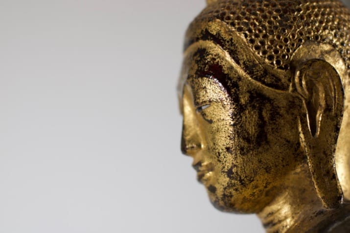 Burmese Buddha in gilded bronze, Mandalay.
