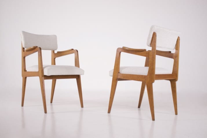 Paire de fauteuils style Marcel Gascoin.