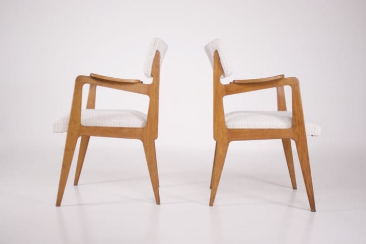 Paire de fauteuils style Marcel Gascoin.